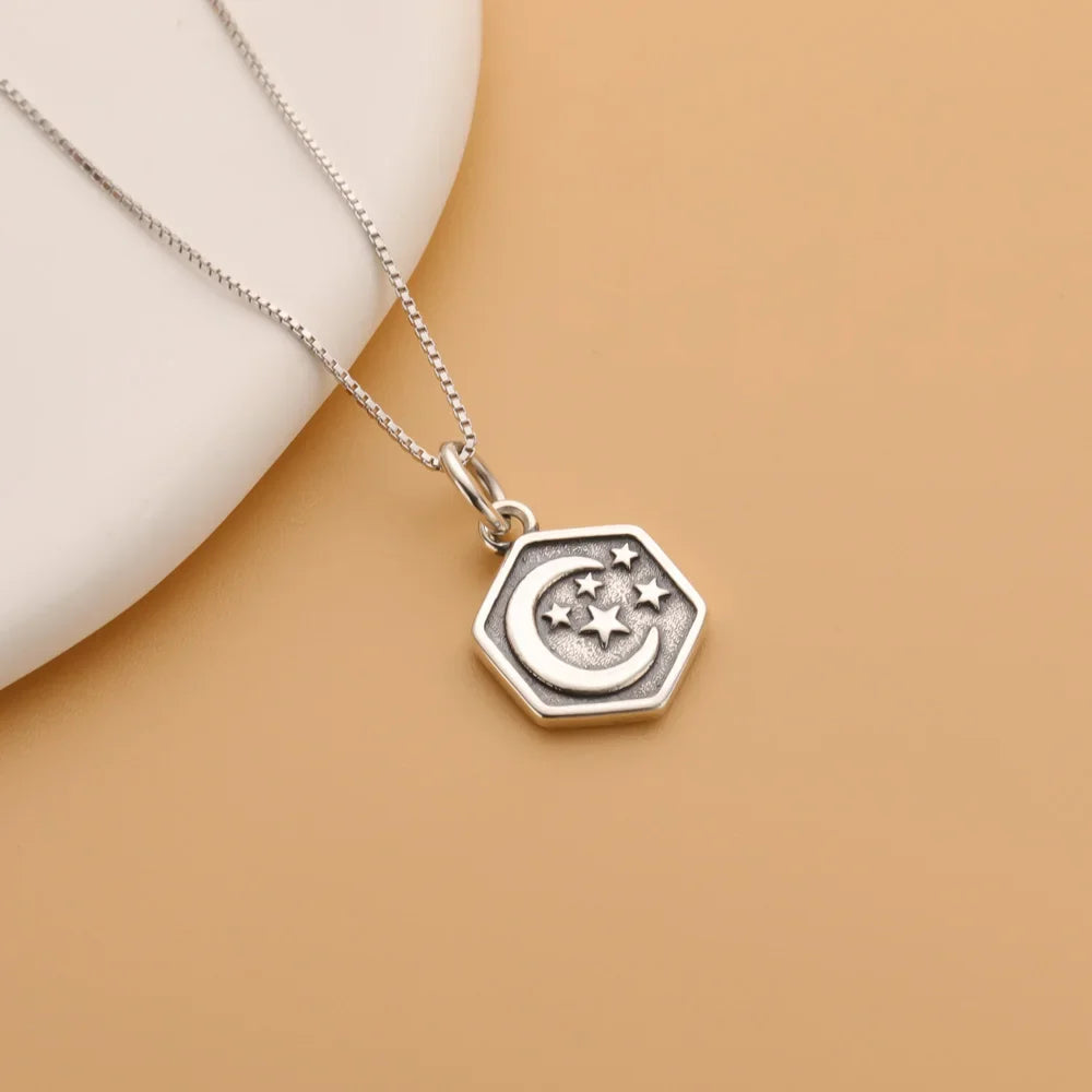 Hexagram Moon Charm Pendant Handmade DIY Accessories DZ504
