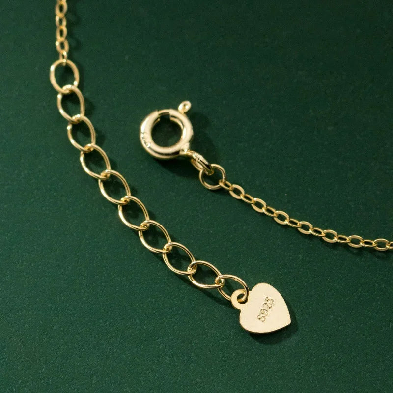 TrustDavis 925 Sterling Silver Sweet Heart Cross Thin Chain Bracelet for Women Wedding Birthday Fine S925 Jewelry DS3977