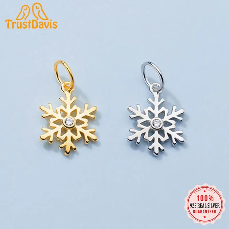 Winter Snowflakes Charm Pendant DIY Accessories Jewelry DZ78