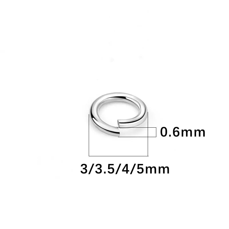 Trustdavis Real 925 Sterling Silver Open Loop Bracelet Earring Necklace With Loop Link DIY Manual Accessories Wholesale DZ24