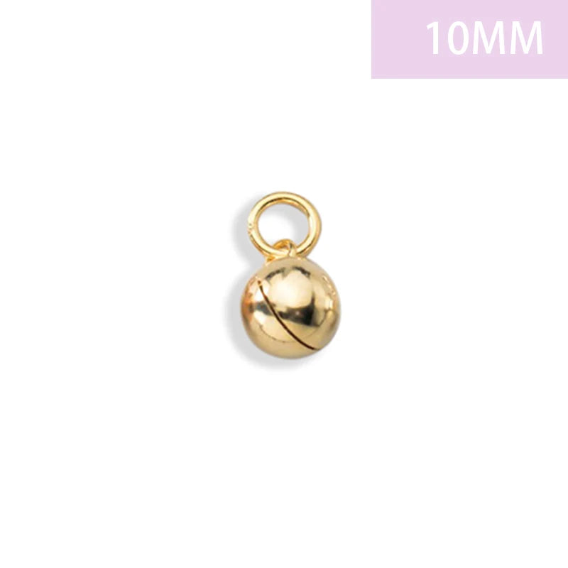 TrustDavis Real 925 Sterling Silver Glossy Round Small Bell Charm Pendant Handmade DIY Accessories Jewelry Wholesale DZ1792