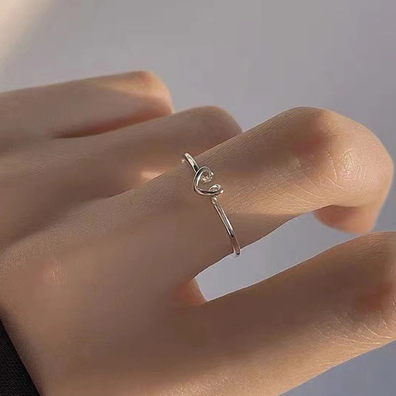 Hollow Heart Open Ring DS4785