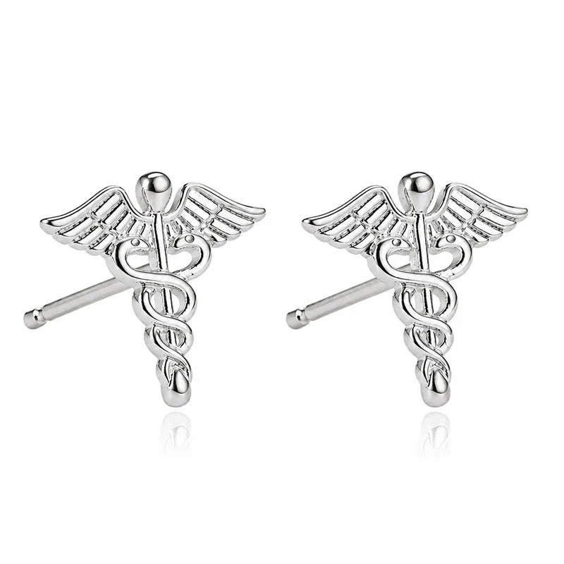 Fashion and Luxury Double Snake Wing Stud Earrings DS4940