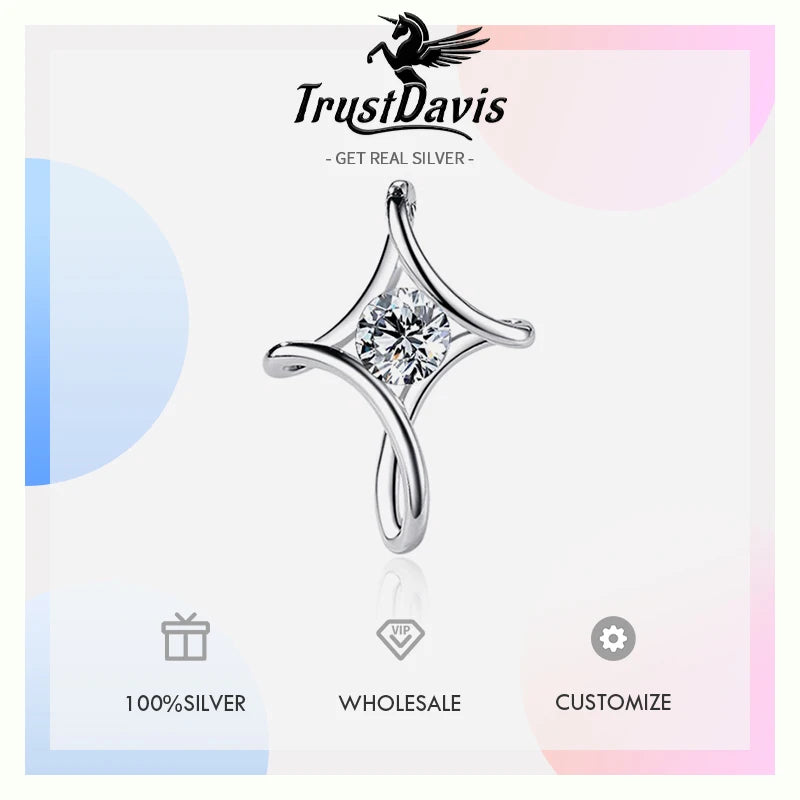 Fashion Simple Cross Zirconia Pendant Handmade DZ1755