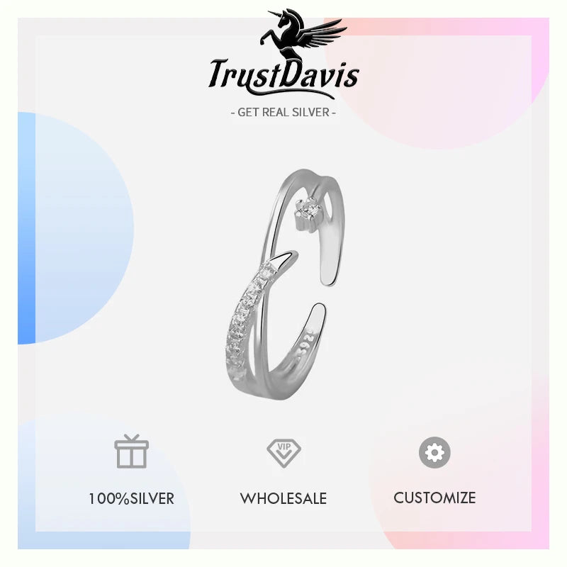 Cross zircon Adjustable Ring  DS4861