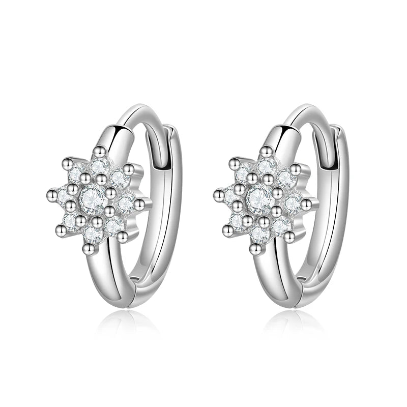 TrustDavis Girls Real 925 Sterling Silver fashion diamond Sparkling Earrings for Women Party Birthday Fine Jewelry DS4011