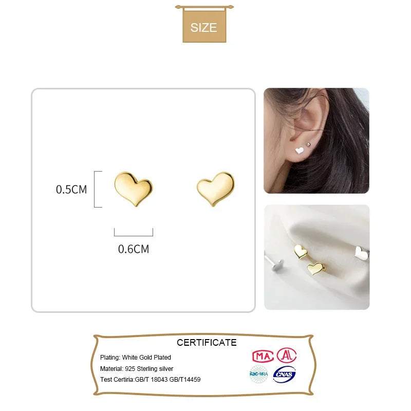 Heart Screw Stud Earrings DA1979
