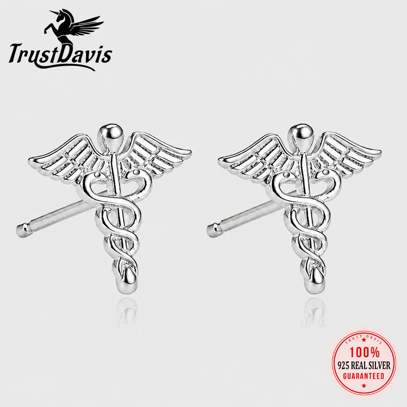 Fashion and Luxury Double Snake Wing Stud Earrings DS4940