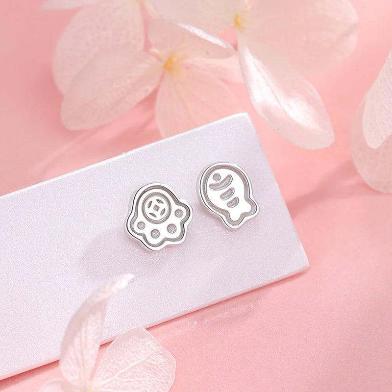 Fish and Bear Stud Earrings DS4799