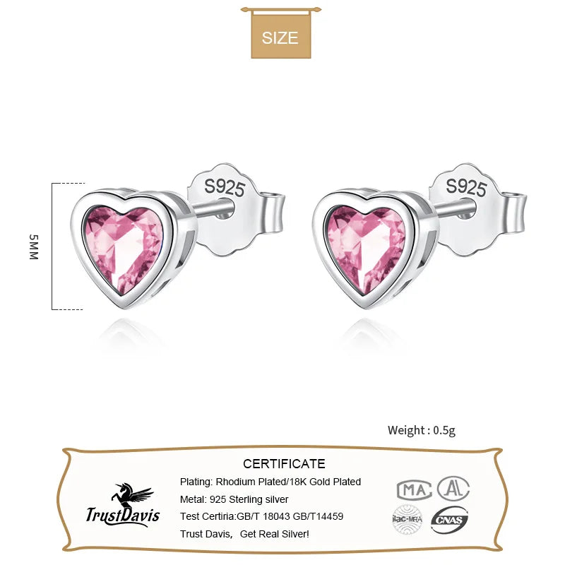 Romantic Heart Stud Earrings DE0038