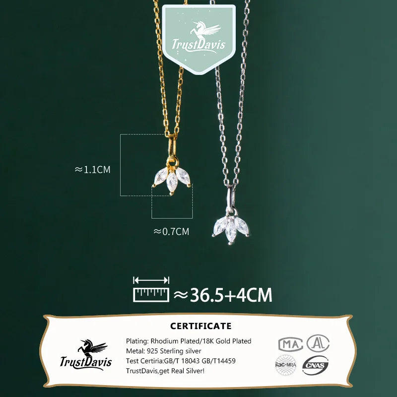 Elegant Foliage Pendant Necklace DS4411