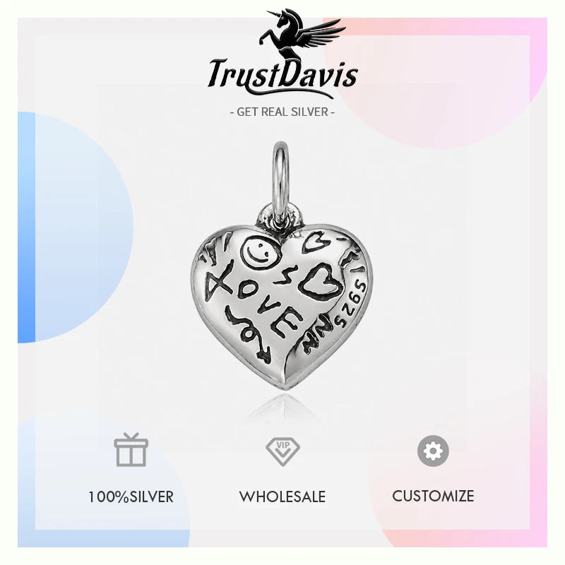 Retro Romantic Heart Smiley Pendant DZ1928