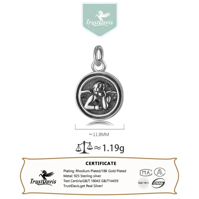 Cherub Charm Pendant Handmade DIY Accessories Fine Jewelry DZ669
