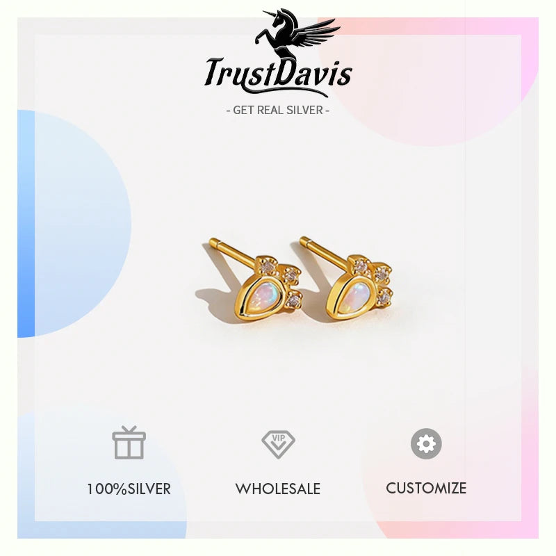 Opal Carrot Stud Earrings DS4771