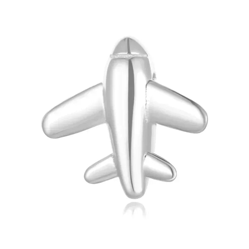 TrustDavis Real 925 Sterling Silver Plane Aircraft Pendant Handmade DIY Necklace Bracelet Accessories Fine 925 Jewelry HY656