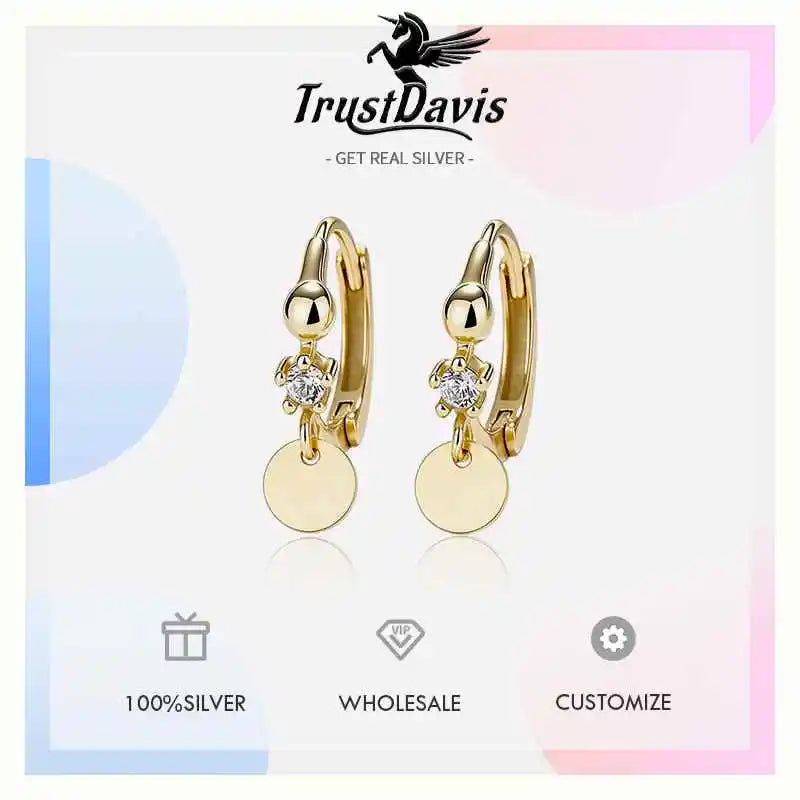 Round Zircon Hoop Earrings DS5007