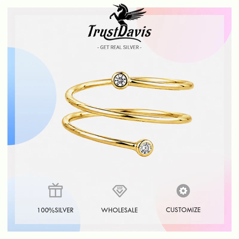 Three‑Layer Wrap Open Ring for Women Daily Wear Jewelry Gift DS4988