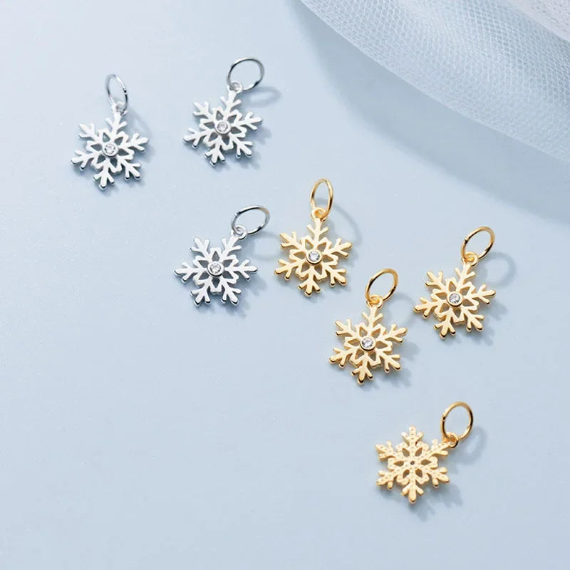 Winter Snowflakes Charm Pendant DIY Accessories Jewelry DZ78