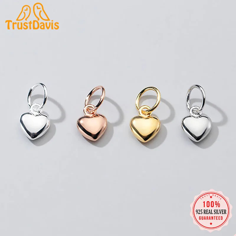 Heart Charm Pendant Handmade DIY Accessories Jewelry DZ75