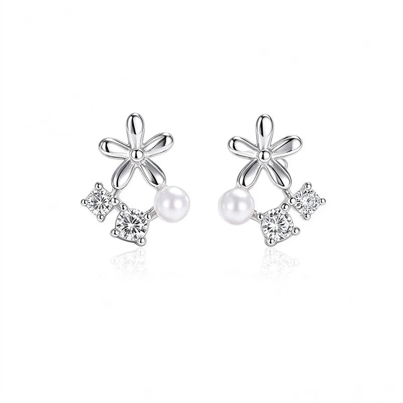 Flower Pearl Stud Earrings DS5010