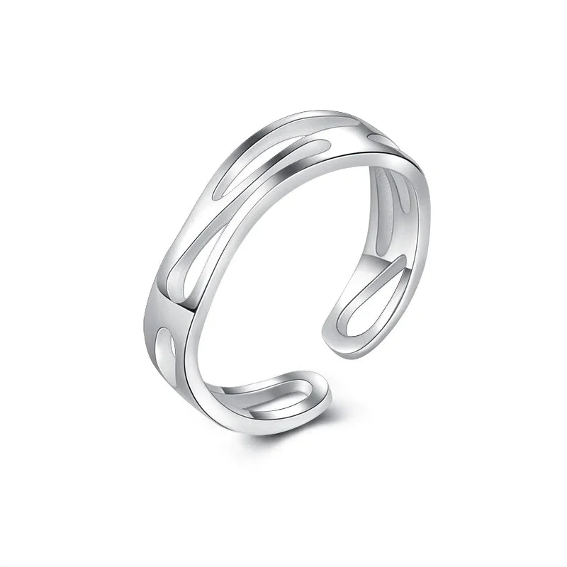 Fashion Sweet Geometric Irregularity Opening Ring DB159