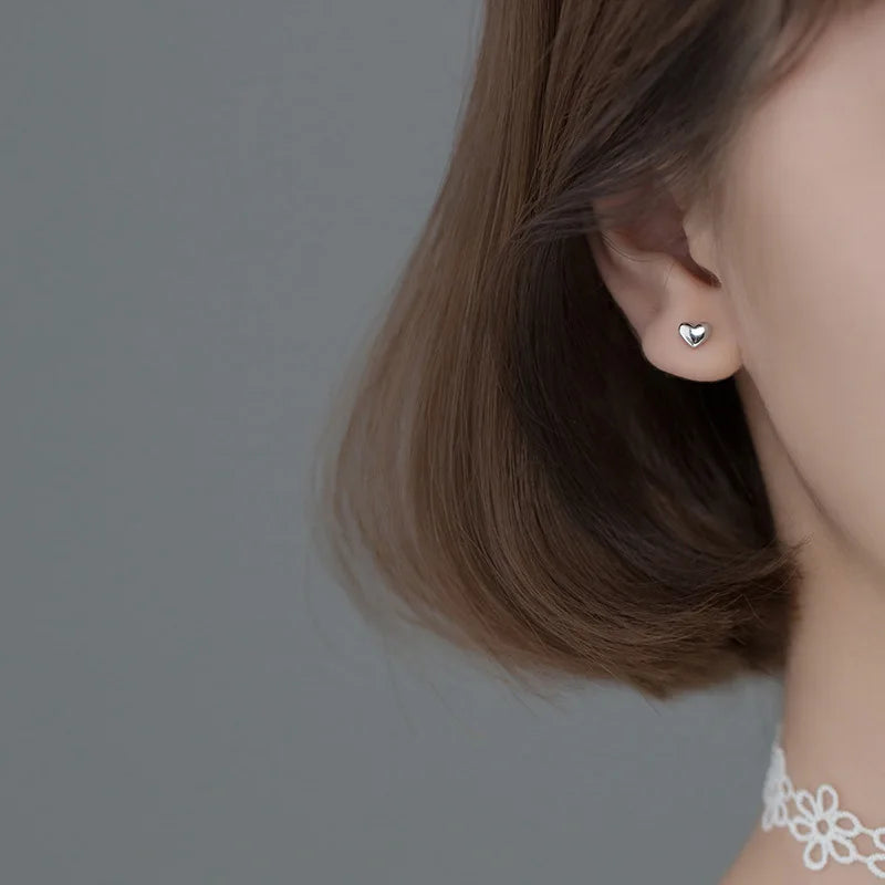 New Ellipse Charm Stud Earrings DB097