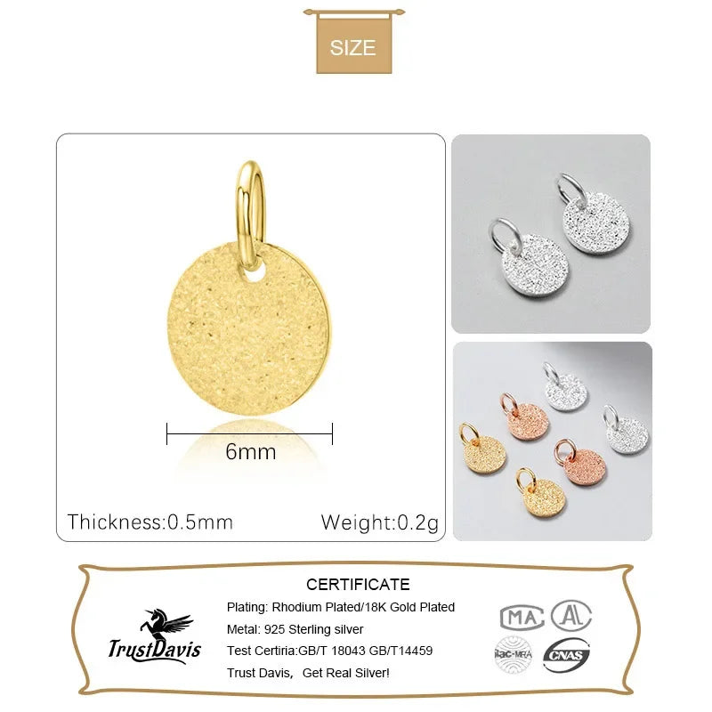 6mm Wafer Cute Pendant Handmade DIY Accessories DZ210
