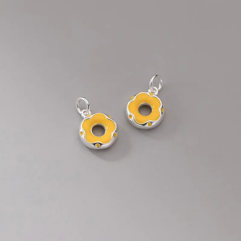 Colour Glaze Donuts Pendant Handmade DIY Accessories HY855