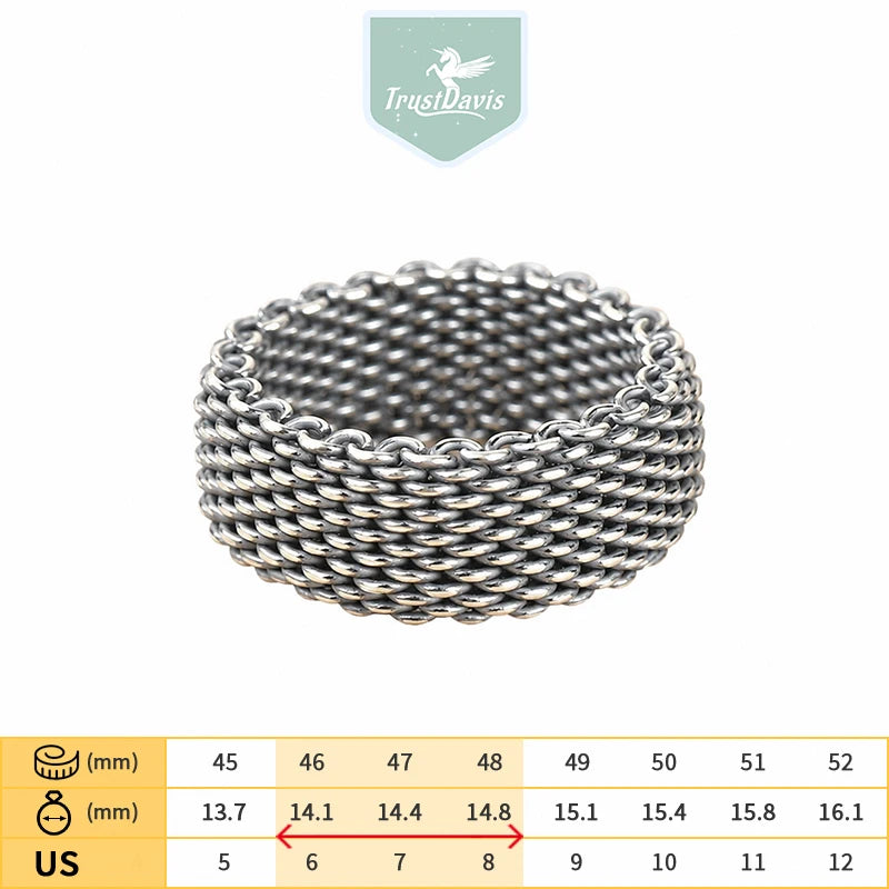 Retro Woven Ring for Women Daily Wear Jewelry Gift DS4978