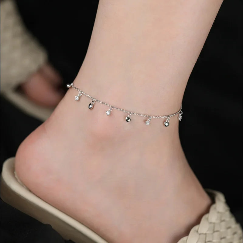 Zircon/Butterfly/Lotus/Bell Tassel Anklet  DS4363