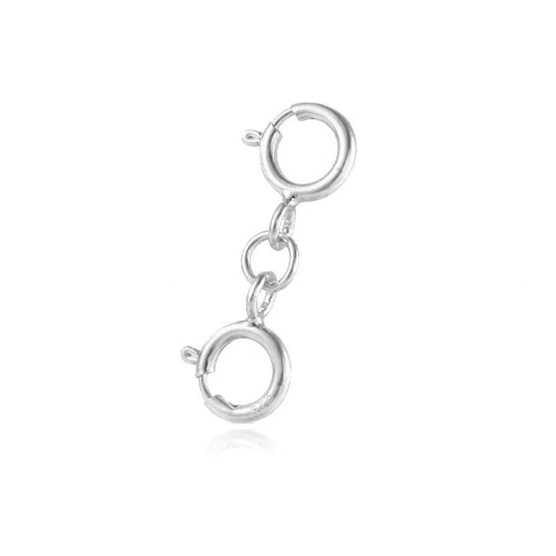 TrustDavis 925 Sterling Silver Fashion Classic Office Double-ended clasp DIY Necklace Bracelet Accessories Fine Jewelry DZ1838