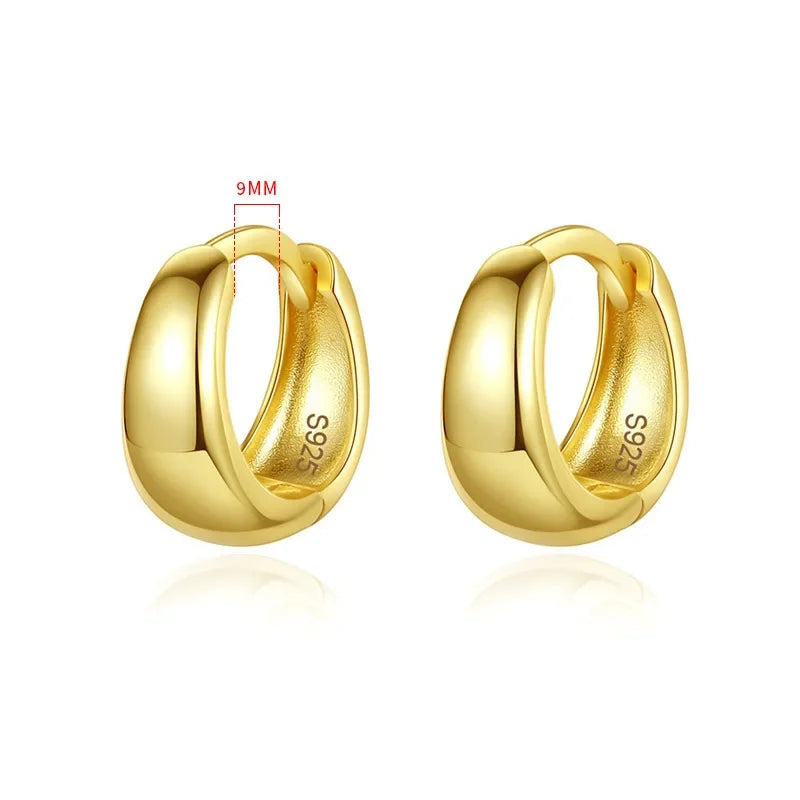 6 7 8 9 10mm Silver Hoop Earrings DG0132