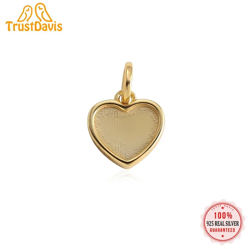 Heart Charm Pendant DIY Necklace Accessories Jewelry DZ817
