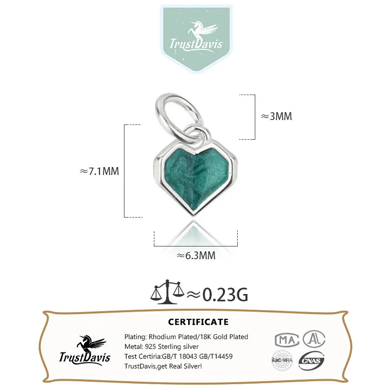 Heart Charm Pendant Handmade DIY Accessories DZ1710