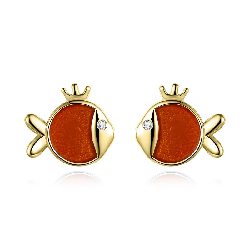 Trustdavis Real 925 Sterling Silver Cute Minimalist Animal Stud Earrings for Women Wedding Birthday Present Jewelry DA3211