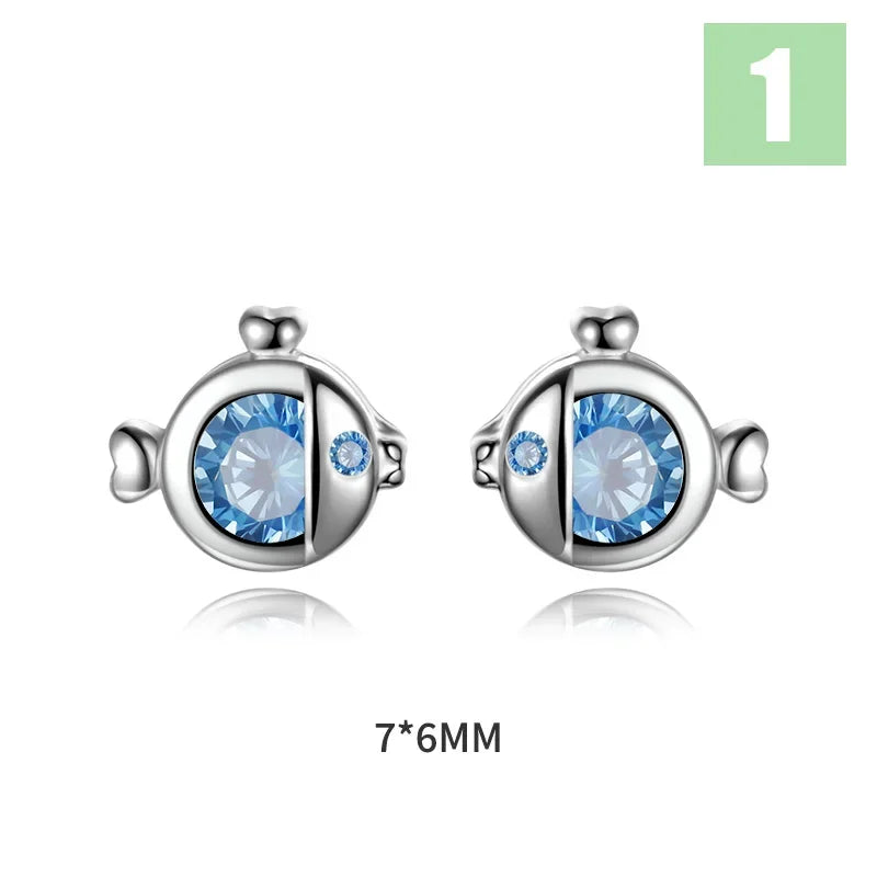 Fish Whale Stud Earrings DS4225