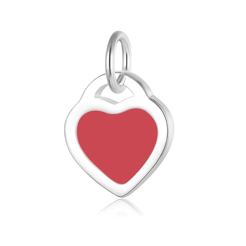 Glaze Heart Love Pendant  HY881