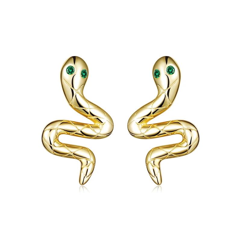 TrustDavis Real 925 Sterling Silver Women's Stud Earring Fashion Snake Spiral Earrings for Women Girls Jewelry Gifts DS4246
