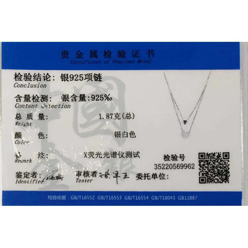 Double Heart Chain Necklace DB296
