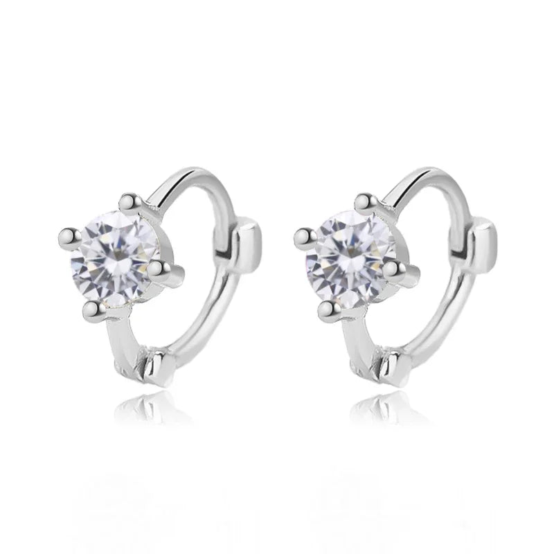 TrustDavis Real 925 Sterling Silver 2025 18K Gold Colour CZ Hoop Earrings For Daughter Girls Birthday Gift Fine Jewelry DG0078