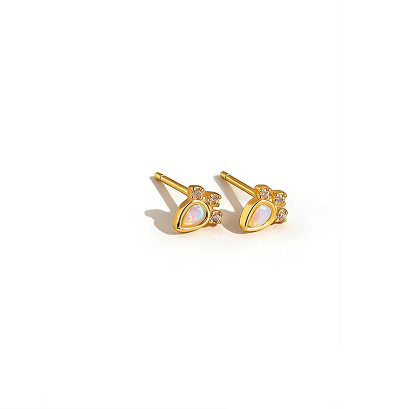 Opal Carrot Stud Earrings DS4771