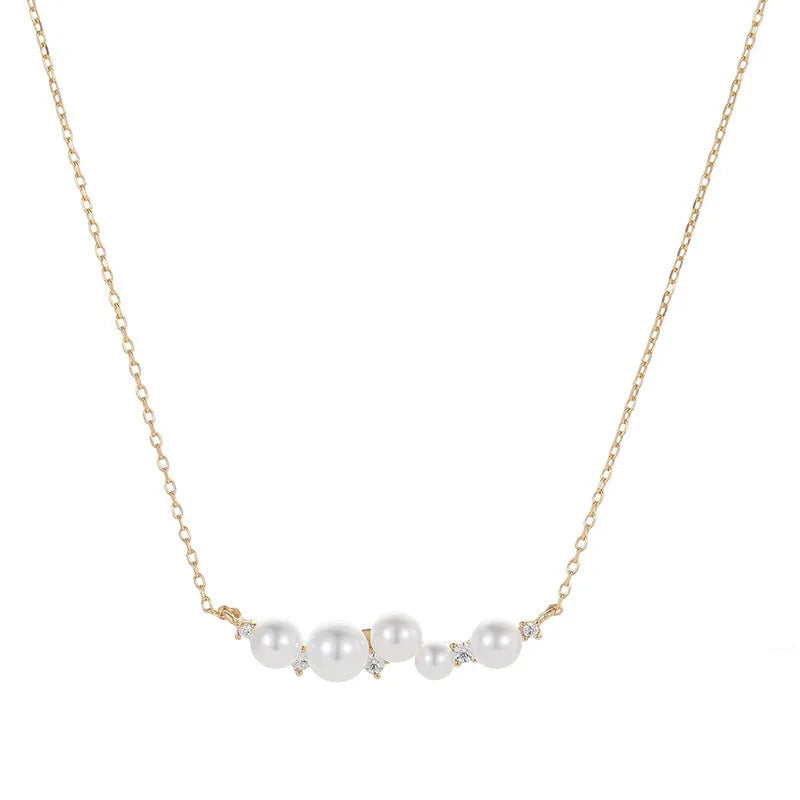 Pearl and Zircon Necklace DS4823