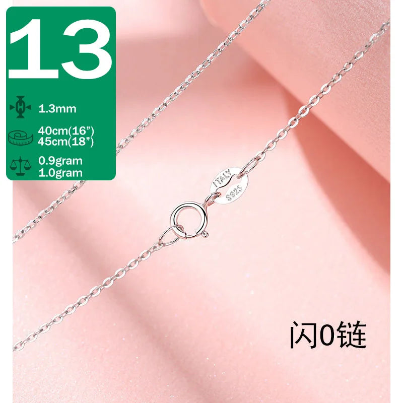 Water-wave Snake Beads Box Chain 40/45cm Necklace DC25