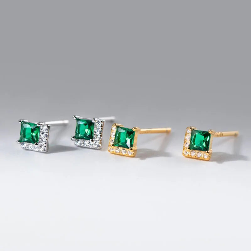 Fashion and Exquisite Square Zircon Stud Earrings DS4938