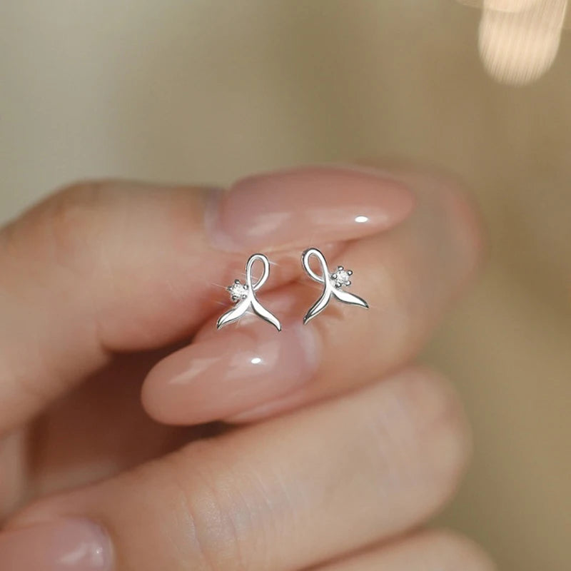 Fashion Sweet Fishtail Zirconia Earrings DS4750