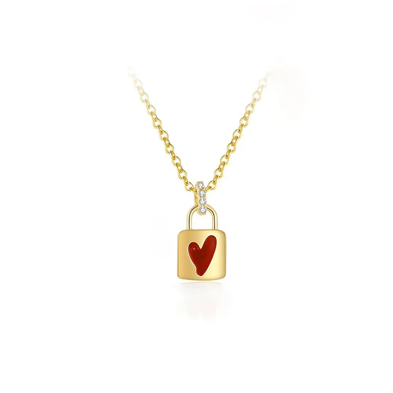 Heart Lock /Lightning Heart Earrings Jewelry Set DS4847