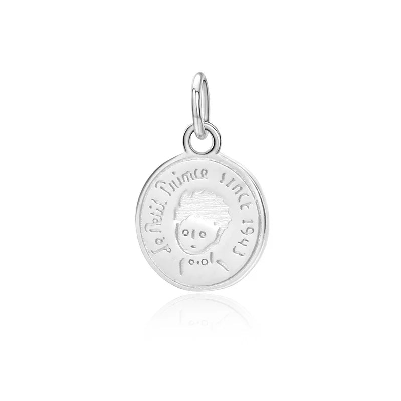 Fashion Sweet Round Boy Coin Charm Pendant DZ300