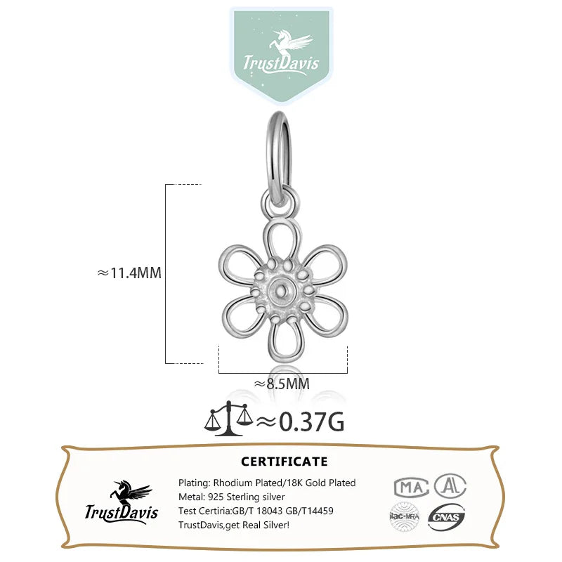Fashion Little Flower Charm Pendant DZ1776