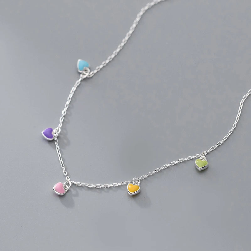 Colorful Heart Necklace DS4859