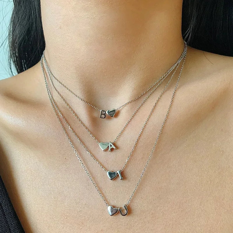 26 Letter Silver Necklace DA3148